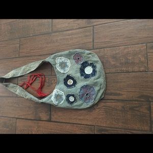 Very clean denim bag  with stress patches